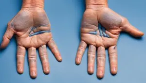 Como fica as mãos de um usuário de drogas?