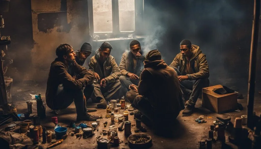 usuários de droga e Bombril